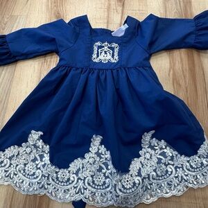 Hadlie Elaine by Smocked A Lot Nativity Scene Christmas Dress